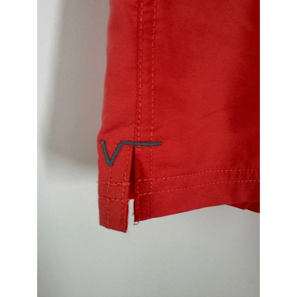 Vans Mens Primary Solid Elastic Boardshorts Coral Orange Relaxed Fit Size XL NWT